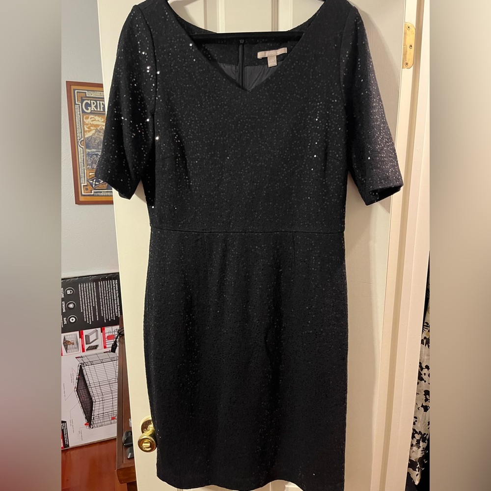 Sequined midi cocktail dress
